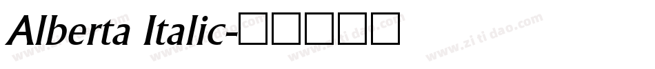 Alberta Italic字体转换